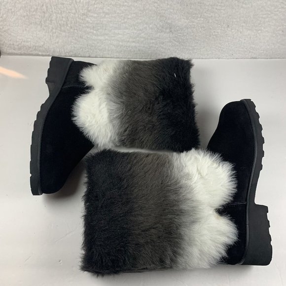 BearPaw Shoes - Bearpaw Regina 2342W Mid-Calf Pull-on Boots Womens Size 12M Suede Faux Fur S0308
